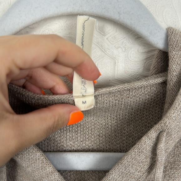 Nap Heverly Ann Set Matching Loungewear Wool Blend Tan Cream Neutrals Wide Leg - Picture 10 of 16